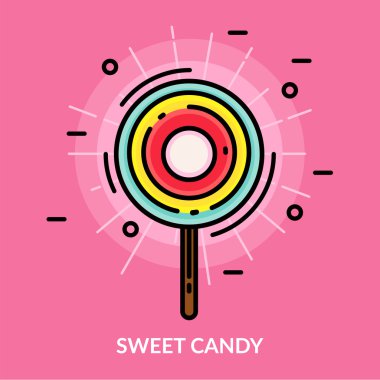 Tatlı şeker düz Poster