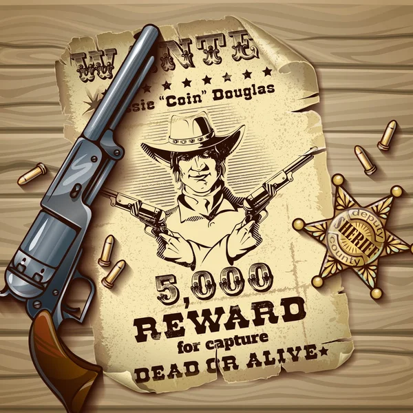 Sheriff Stars Vintage Design — Stock vektor