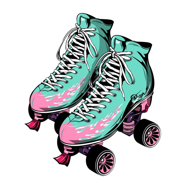 Quad Roller Skates — Stock Vector