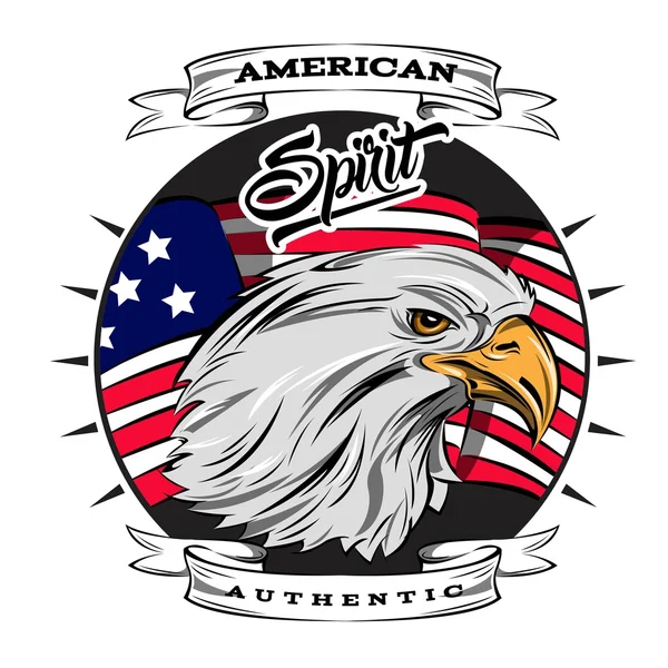 Authentic Spirit Of USA Emblem — Stock Vector