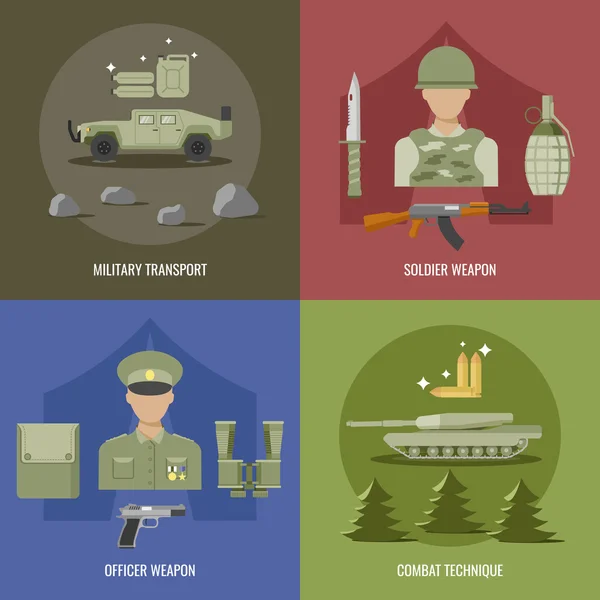 Conception plate de l'armée — Image vectorielle