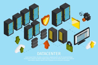 Datacenter Renkli Poster