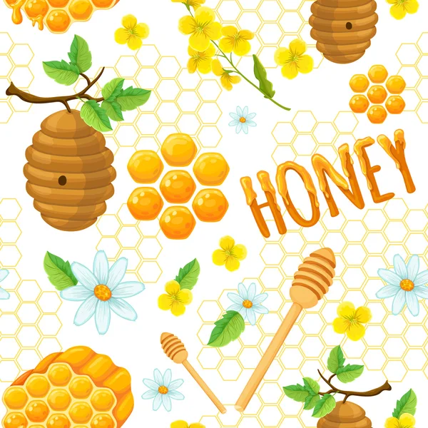 Honey Background Pattern — Stock Vector