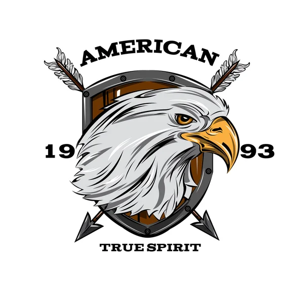 American True Spirit Emblem — Stock Vector