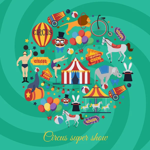 Icone del Circo Super Show — Vettoriale Stock