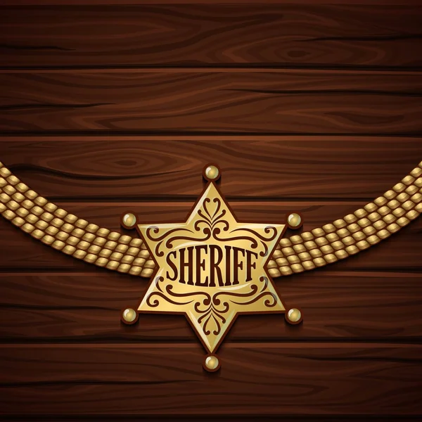 Diseño de insignia de sheriff — Vector de stock