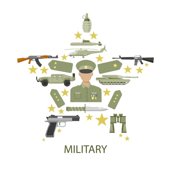 Army Star összetétele — Stock Vector