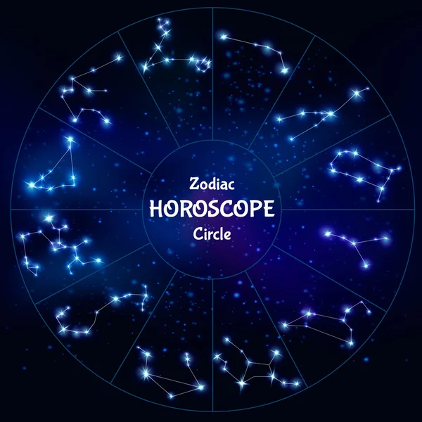 Horoskop Realistik Zodiak - Stok Vektor