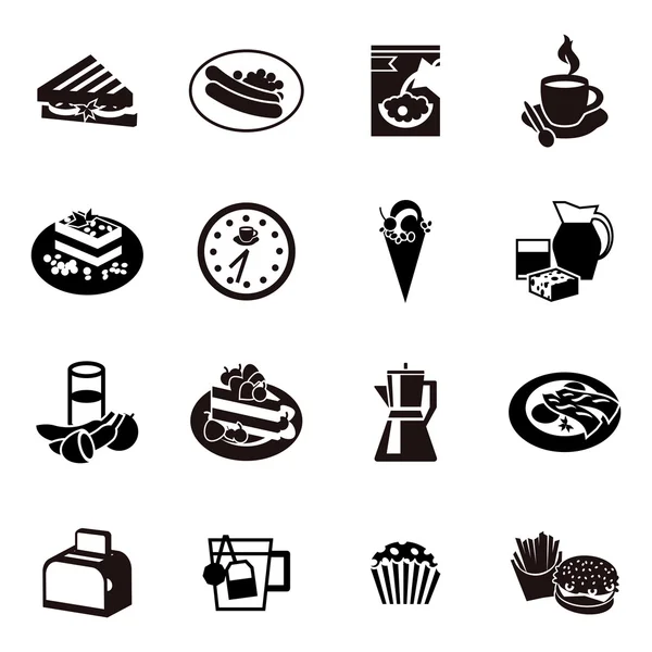 Conjunto de ícones de cereal preto — Vetor de Stock