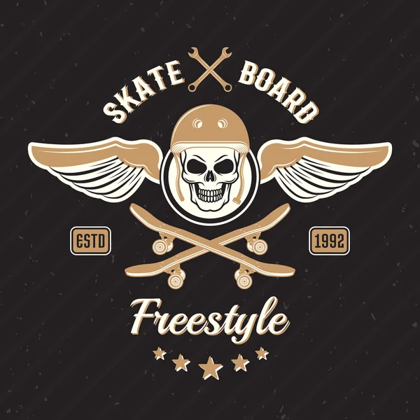 Skateboarding Impresión en color — Vector de stock