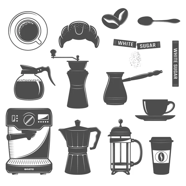 Set icono de café — Archivo Imágenes Vectoriales