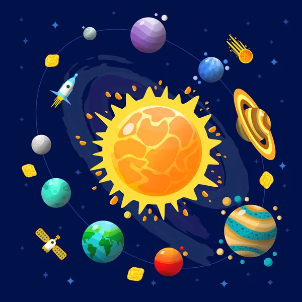 Composición del universo espacial — Vector de stock