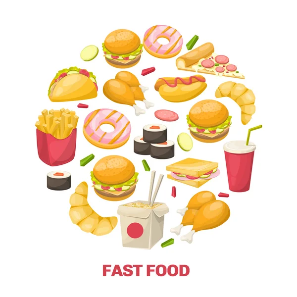 Projekt fast food — Wektor stockowy