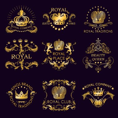 Royal Traditions Golden Logos clipart