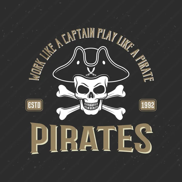 Logotyp för pirater Print — Stock vektor