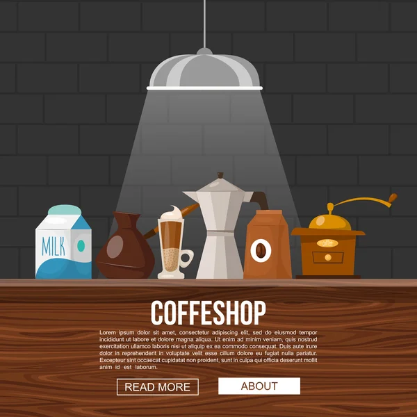 Coffee Shop Design — Stockový vektor