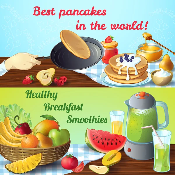 Conceptos de color del desayuno — Vector de stock