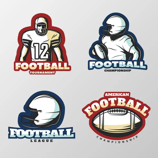 American fotbollsturneringar logotyper — Stock vektor