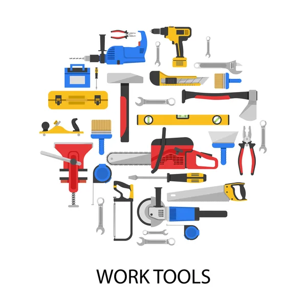 Ensemble d'outils de travail — Image vectorielle