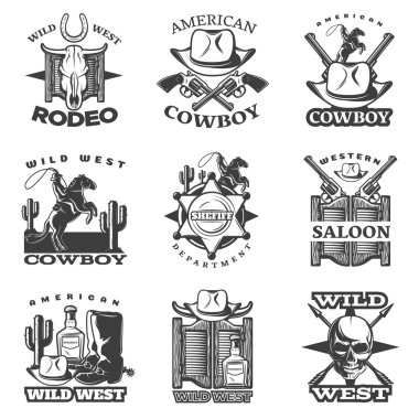 Wild West Emblem Set