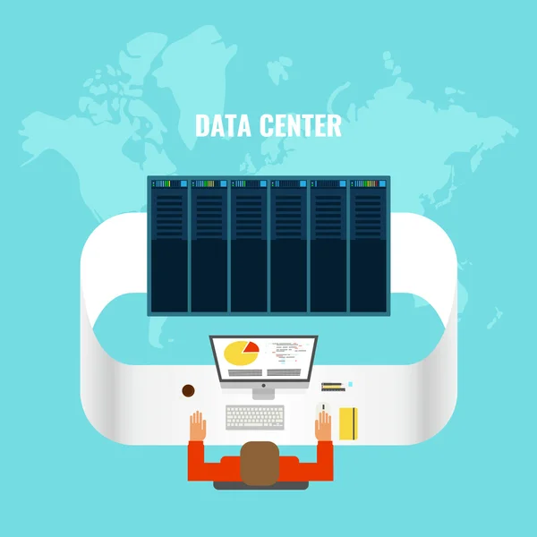 Data Center sammansättning — Stock vektor