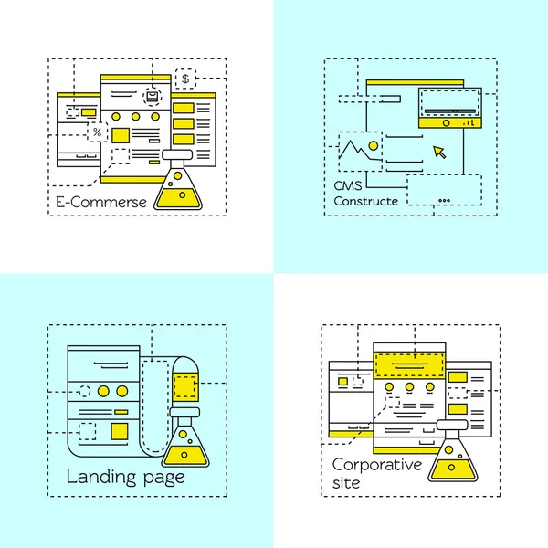 Web デザイン アイコンを設定 — ストックベクタ