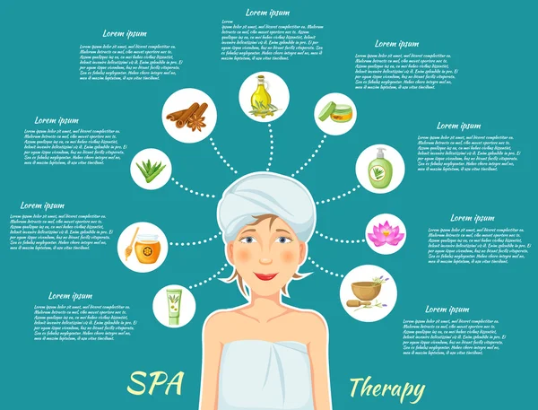 Spa θεραπεία Infographics — Διανυσματικό Αρχείο