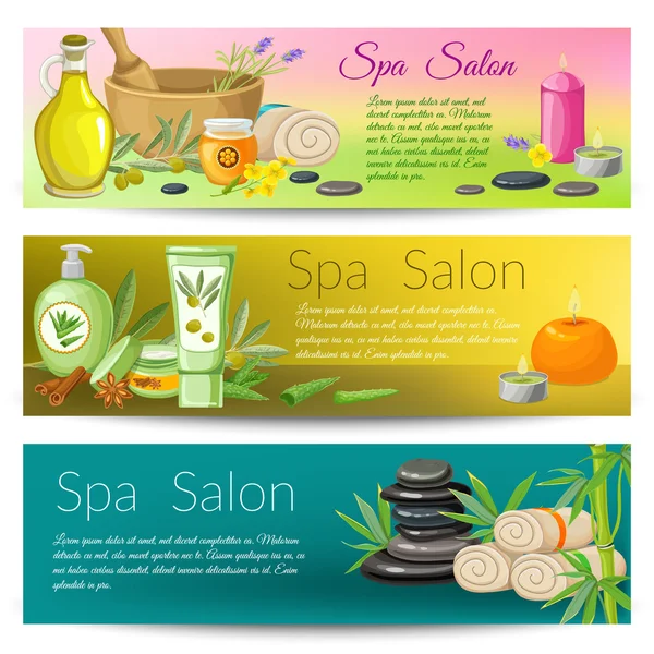 Spa Salon Banners Collection — Stock Vector