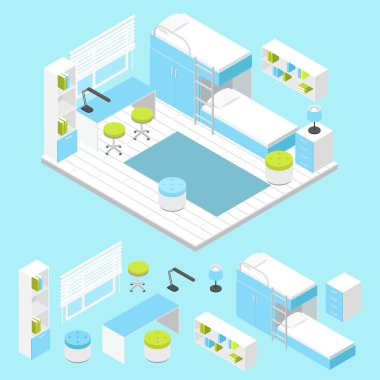 Modern çocuk Oda kompozisyon