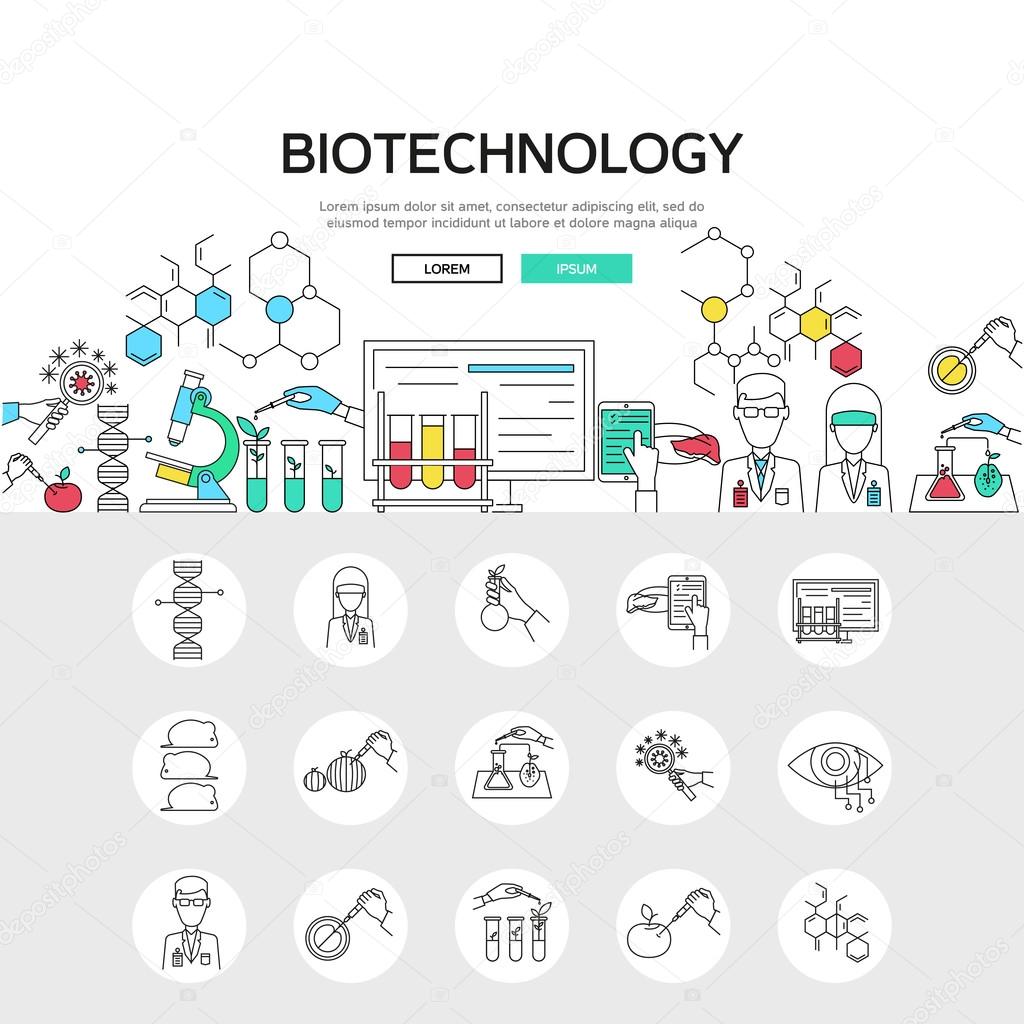 Biotechnology Linear Concept