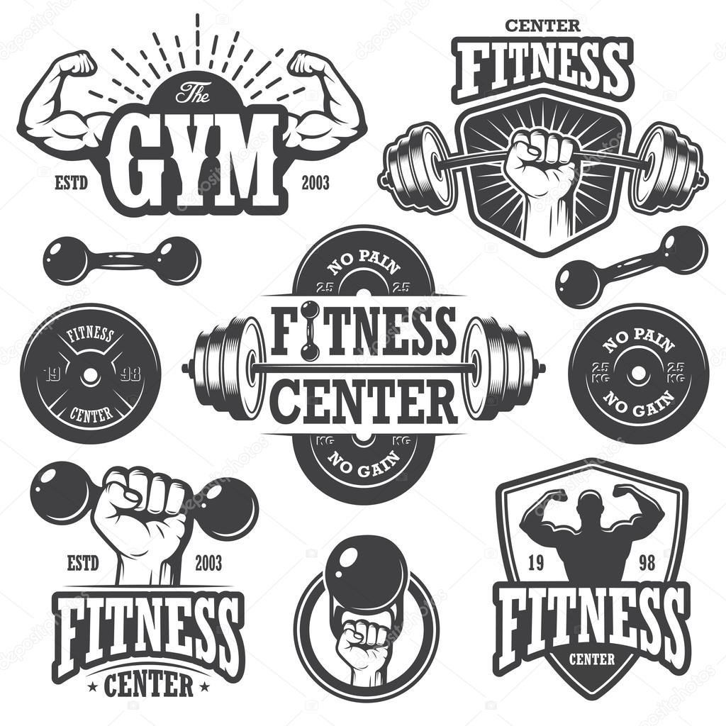 Second set of monochrome fitnes emblems