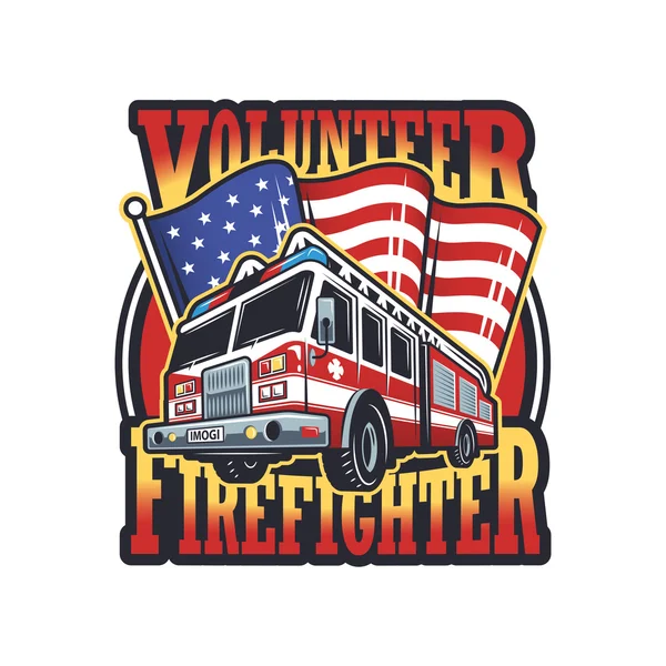 Emblema de bombero Vintage — Vector de stock