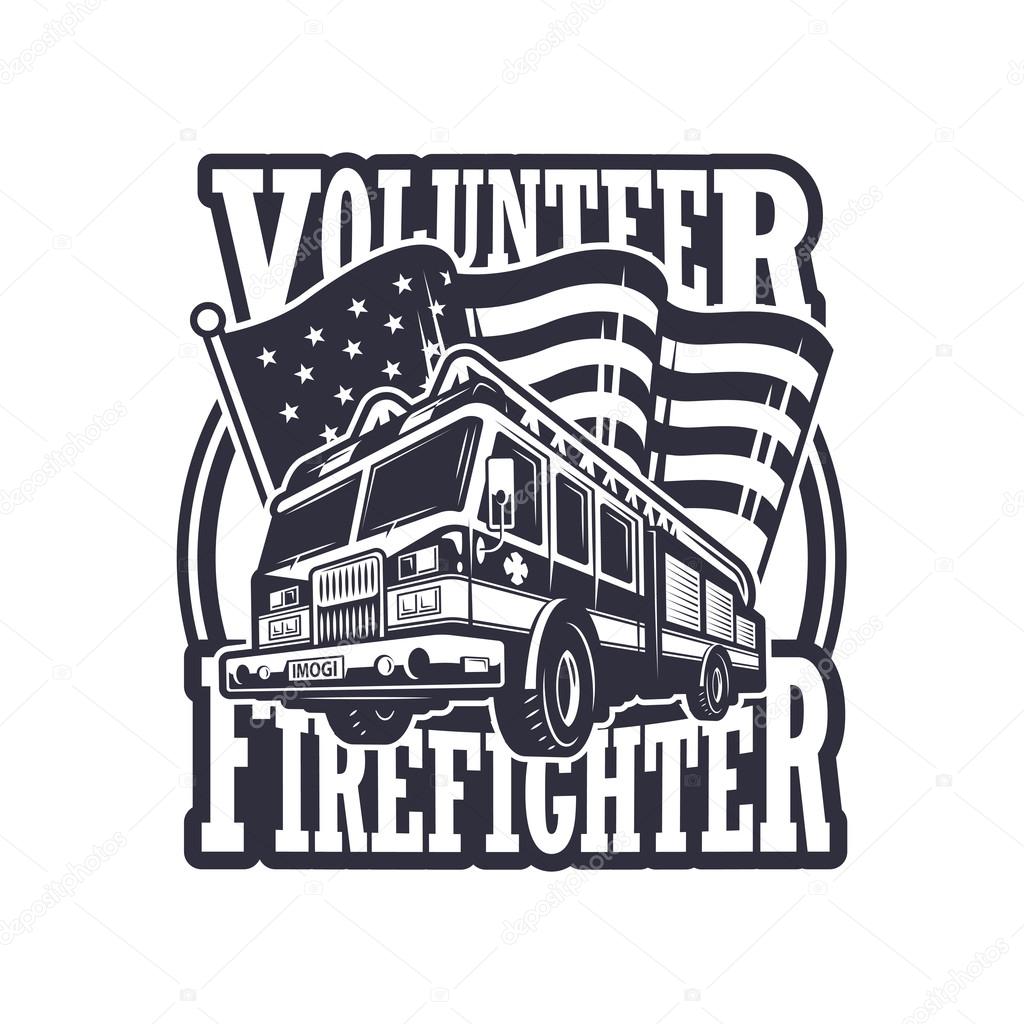 Vintage firefighter emblem
