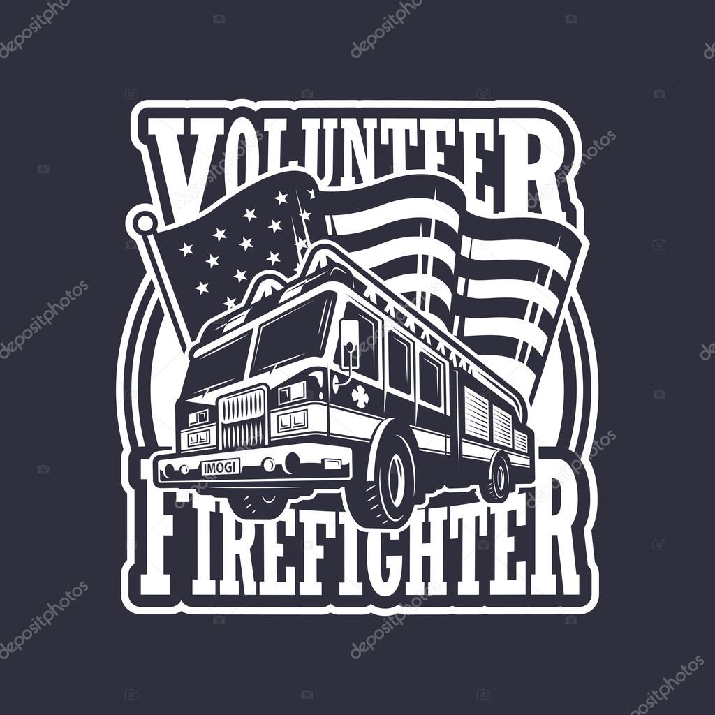 Vintage firefighter emblem