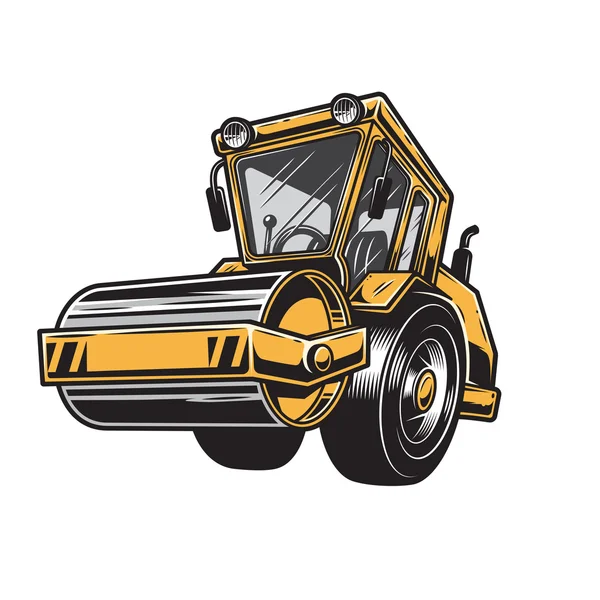 Vector illustration of steamroller — Stockvector