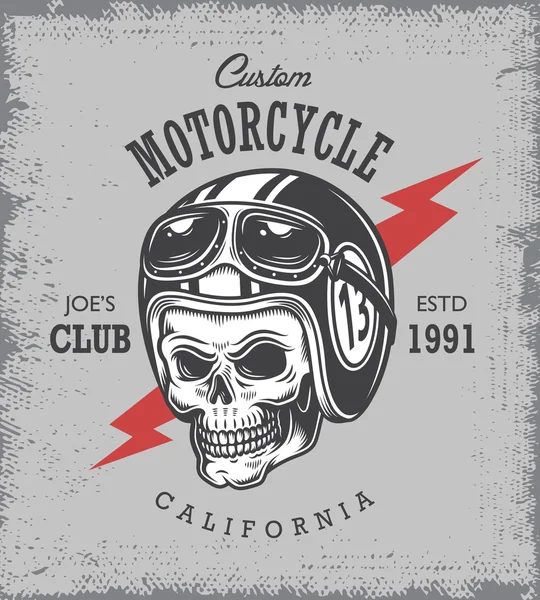 Vintage motorcycle print. — Stock Vector