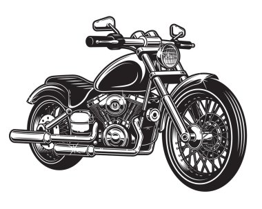 Vector illustration of motorcycle clipart