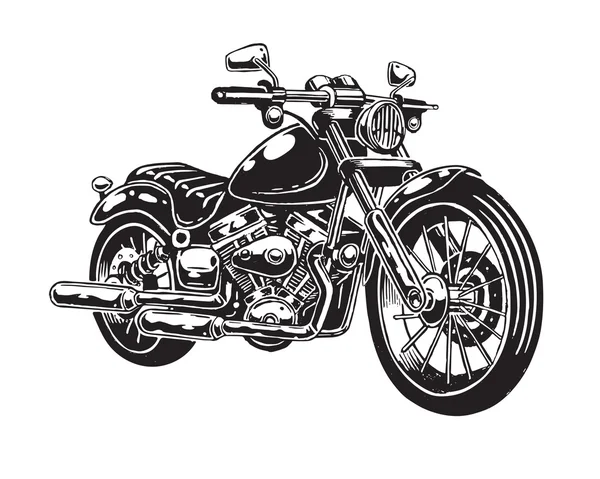 Vector illustration of hand drawn motorcycle — Stock Vector