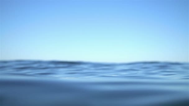 Slow Motion oceán vody textury pozadí — Stock video
