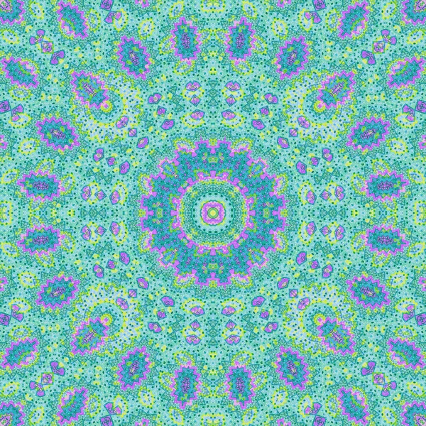Abstract paisley ornament. Seamless pattern kaleidoscopic orient