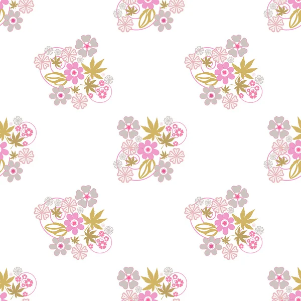 Flowers retro abstract seamless pattern texture background