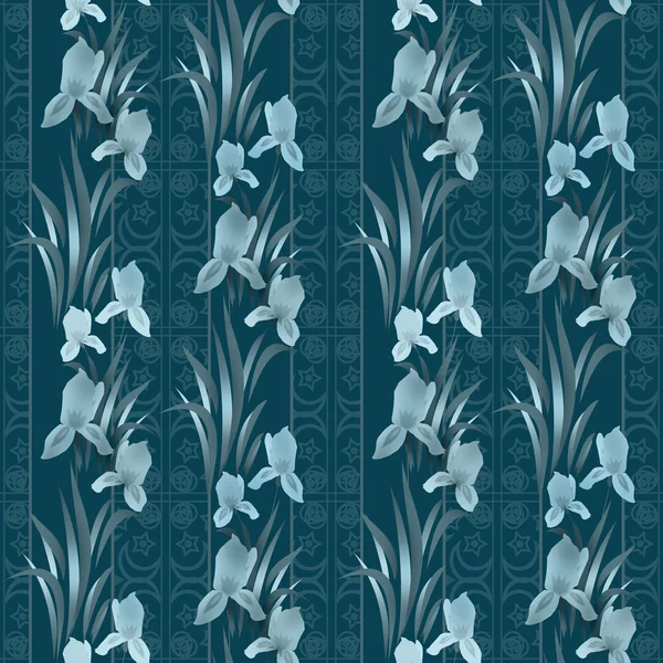 Floral pattern with irises background