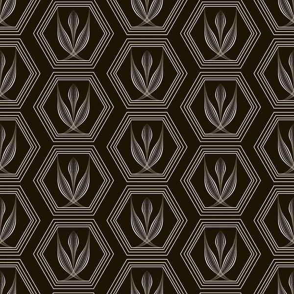 Seamless pattern with stylish elements Vector monochrome texture