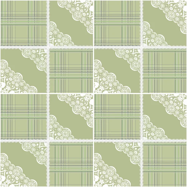 Patchwork seamless retro pattern with lace background