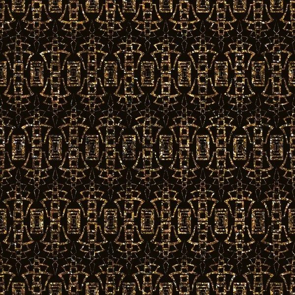 Geometric ornament gold seamless pattern. Modern art deco stylis