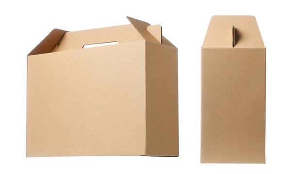 Balení papírové krabice — Stock fotografie