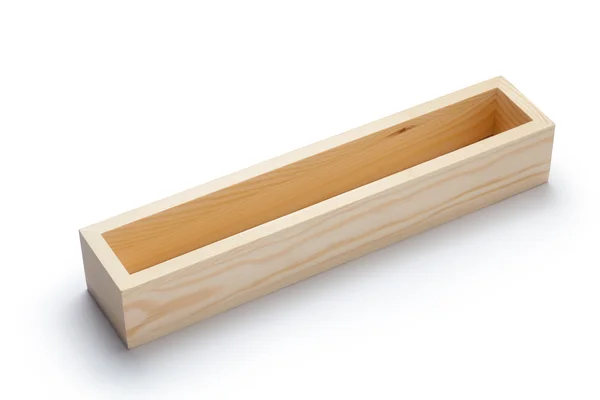 Puste drewniane pudełko — Zdjęcie stockowe