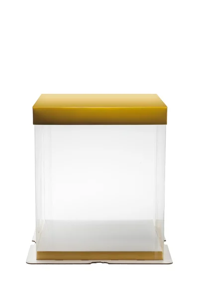 Прозрачная пластиковая коробка — стоковое фото