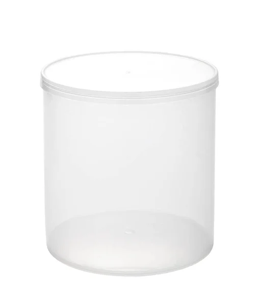 Transparente Plastikflasche Isoliert Auf Weißem Hintergrund — Stockfoto