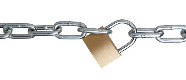 Metal chain and padlock — Stock Photo, Image